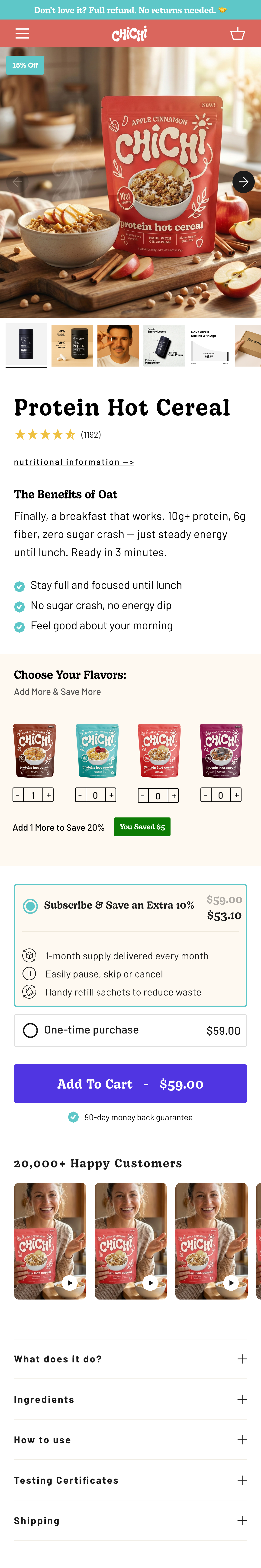 Mobile page screenshot